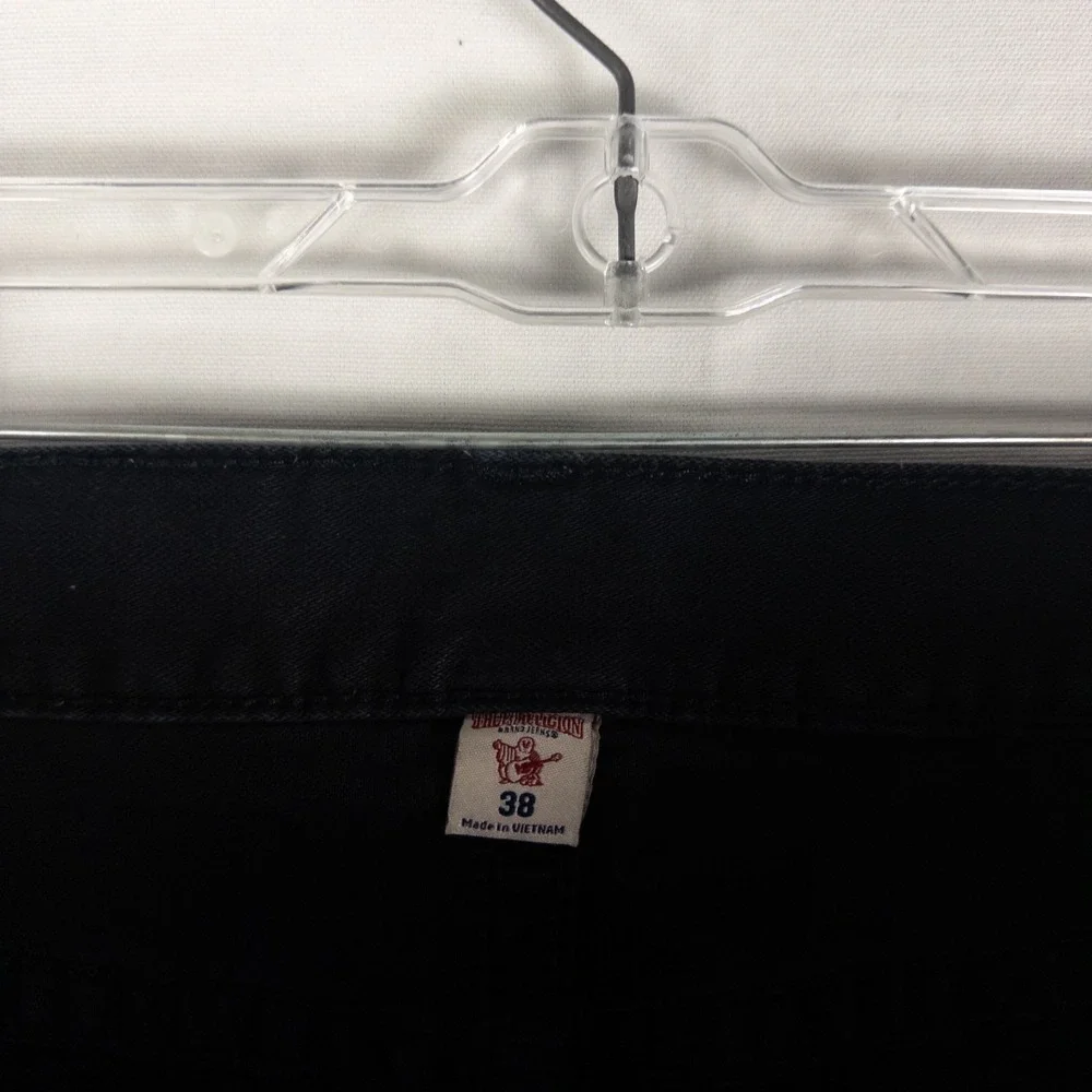 True Religion Black Skinny Jeans Mens 38 Denim Horseshoe World Tour Cotton